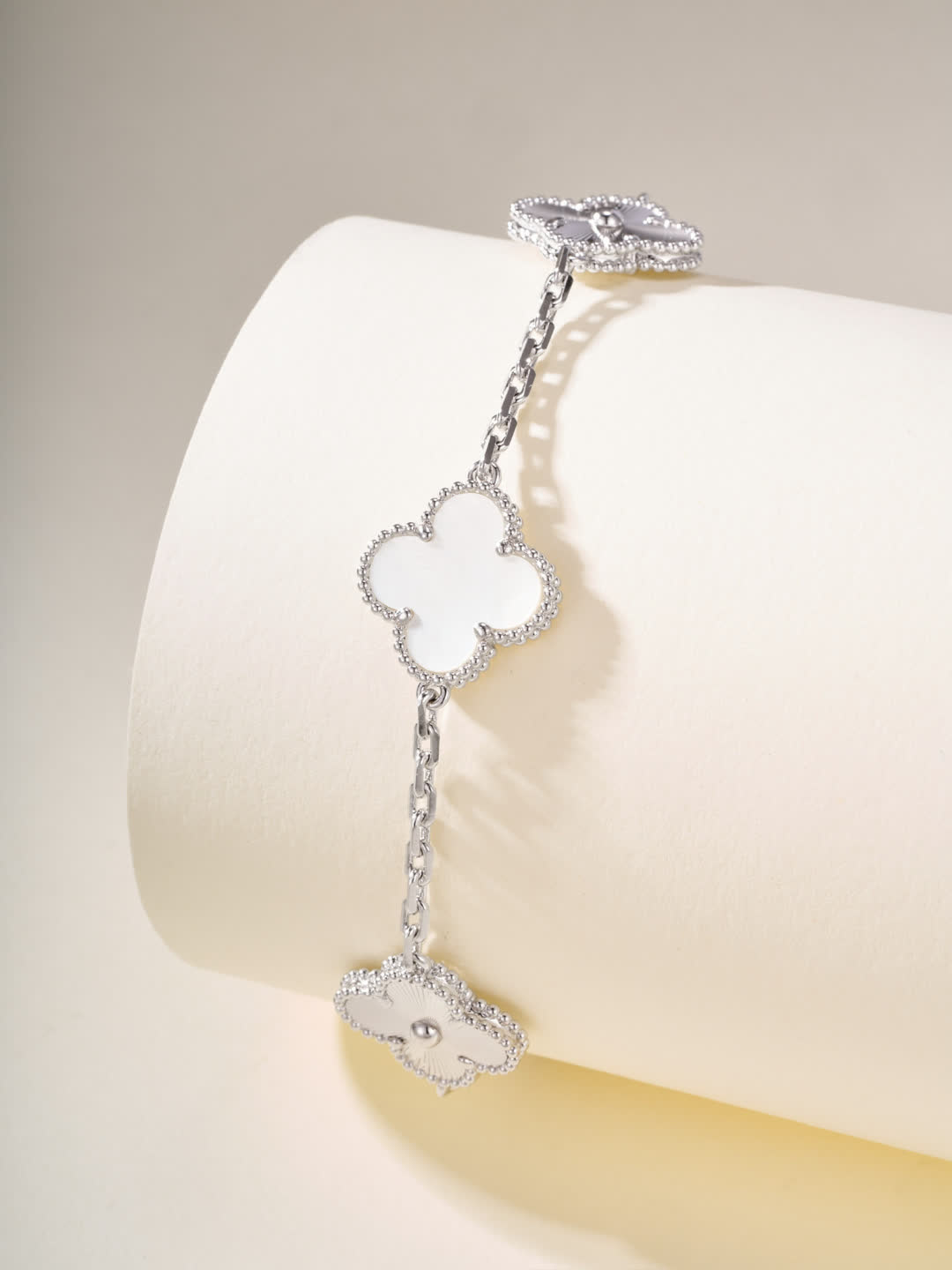 Van Cleef & Arpels Alhambra White Gold Bracelet